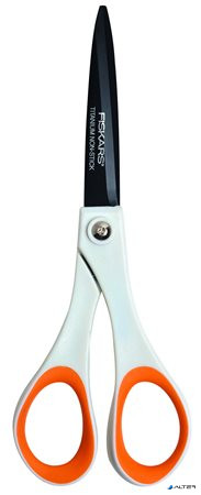 Olló, általános, tapadásmentes, 17 cm, FISKARS "Non-Stick", fehér