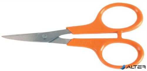Olló, körömvágó, 10 cm, hajlított, FISKARS "Classic", narancssárga