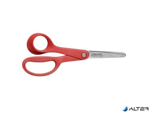Olló, iskolai, 13 cm, balkezes, FISKARS "First", piros
