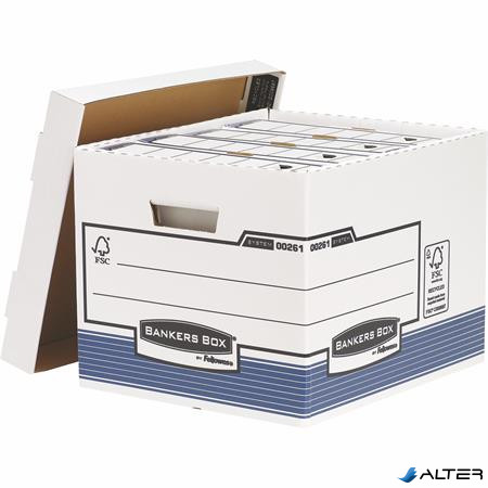 Archiválókonténer, karton, standard, "BANKERS BOX® SYSTEM by FELLOWES®", kék