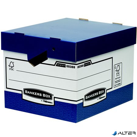 Archiválókonténer, karton, ergonomikus fogantyúkkal "BANKERS BOX® by FELLOWES®"