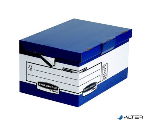 Csapófedeles ergonómikus archiválókonténer, "BANKERS BOX® BY FELLOWES® ", kék