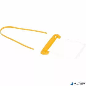   Lefűzőklip, műanyag, 100 mm, FELLOWES, Bankers Box®, sárga-fehér