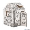 Színezhető karton játszóház, FELLOWES "BANKERS BOX® Playhouse", unikornis, vegyes minta