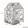 Színezhető karton játszóház, FELLOWES "BANKERS BOX® Playhouse", unikornis, vegyes minta