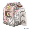 Színezhető karton játszóház, FELLOWES "BANKERS BOX® Playhouse", unikornis, vegyes minta