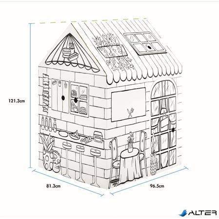 Színezhető karton játszóház, FELLOWES "BANKERS BOX® Playhouse", finomságok/ételek, vegyes minta