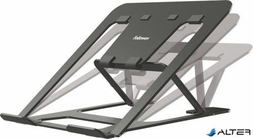 Laptopállvány, hordozható, FELLOWES "Alumia™, fekete