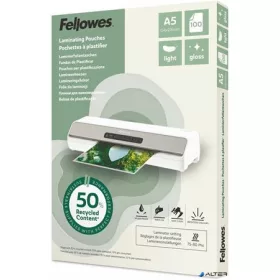   Meleglamináló fólia, 80 mikron, A5, fényes, 100 db, FELLOWES "Light"