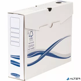   Archiválódoboz, A4, 80 mm, FELLOWES "Bankers Box Basic", kék-fehér