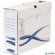 Archiválódoboz, A4+, 100 mm, FELLOWES "Bankers Box Basic", kék-fehér