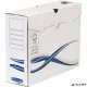 Archiválódoboz, A4+, 100 mm, FELLOWES "Bankers Box Basic", kék-fehér
