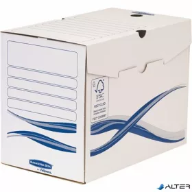   Archiválódoboz, A4, 200 mm, FELLOWES "Bankers Box Basic", kék-fehér