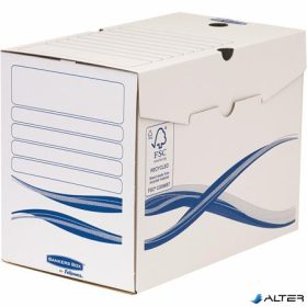   Archiválódoboz, A4, 200 mm, FELLOWES "Bankers Box Basic", kék-fehér
