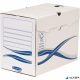 Archiválódoboz, A4, 200 mm, FELLOWES "Bankers Box Basic", kék-fehér