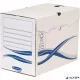 Archiválódoboz, A4, 200 mm, FELLOWES "Bankers Box Basic", kék-fehér