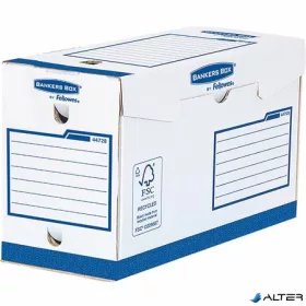   Archiválódoboz, extra erős, A4+, 150 mm, FELLOWES "Bankers Box Basic", kék- fehér