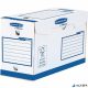 Archiválódoboz, extra erős, A4+, 150 mm, FELLOWES "Bankers Box Basic", kék- fehér