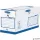 Archiválódoboz, extra erős, A4+, 200 mm, FELLOWES "Bankers Box Basic", kék- fehér