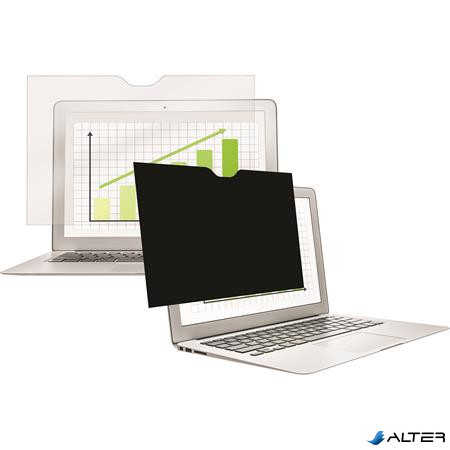 Monitorszűrő, betekintésvédelemmel, 352x230 mm, 15", 16:10, MacBook Pro készülékhez, FELLOWES "PrivaScreen™", fekete