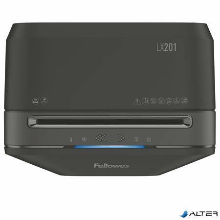 Iratmegsemmisítő, mikrokonfetti, 11 lap, FELLOWES "Powershred LX201", fekete