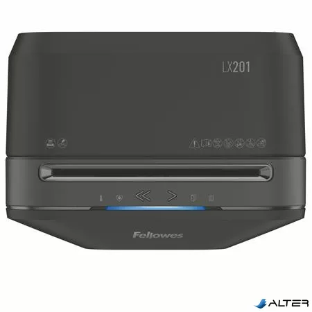 Iratmegsemmisítő, mikrokonfetti, 11 lap, FELLOWES "Powershred LX201", fekete