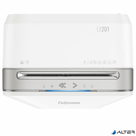 Iratmegsemmisítő, mikrokonfetti, 11 lap, FELLOWES "Powershred LX201", fehér