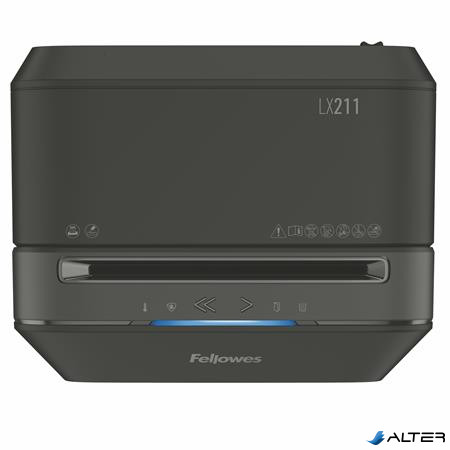 Iratmegsemmisítő, mikrokonfetti, 14 lap FELLOWES "Powershred LX211", fekete