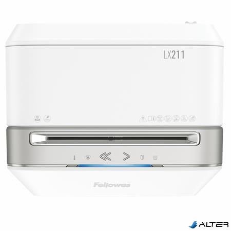 Iratmegsemmisítő, mikrokonfetti, 14 lap, FELLOWES "Powershred LX211", fehér