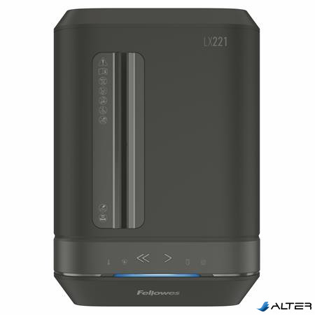 Iratmegsemmisítő, mikrokonfetti, 18 lap, FELLOWES "Powershred LX221", fekete