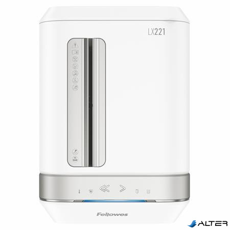 Iratmegsemmisítő, mikrokonfetti, 18 lap, FELLOWES "Powershred LX221", fehér