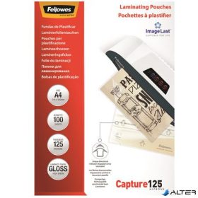 Meleglamináló fólia, 125 mikron, A4, fényes, 100 db,  FELLOWES