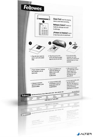 Hordozó- és tisztítókarton lamináláshoz, A4, FELLOWES