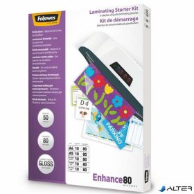Meleglamináló fólia, 80 mikron, fényes, 50 db, FELLOWES