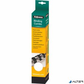 Spirál, műanyag, 6 mm, 10-20 lap, FELLOWES, 25 db, fehér