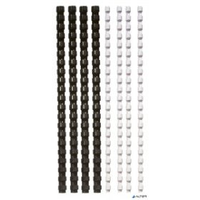 Spirál, műanyag, 6 mm, 10-20 lap, FELLOWES, 25 db, fekete