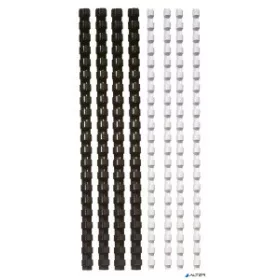 Spirál, műanyag, 6 mm, 10-20 lap, FELLOWES, 25 db, fekete