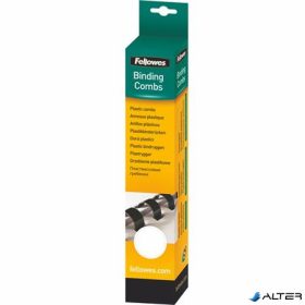 Spirál, műanyag, 8 mm, 21-40 lap, FELLOWES, 25 db, fehér
