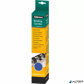 Spirál, műanyag, 8 mm, 21-40 lap, FELLOWES, 25 db, kék