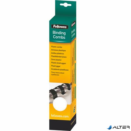 Spirál, műanyag, 10 mm, 41-55 lap, FELLOWES, 25 db, fehér