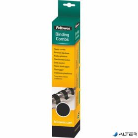 Spirál, műanyag, 10 mm, 41-55 lap, FELLOWES, 25 db, fekete