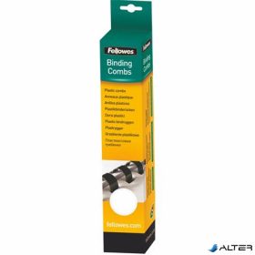 Spirál, műanyag, 12 mm, 56-80 lap, FELLOWES, 25 db, fehér