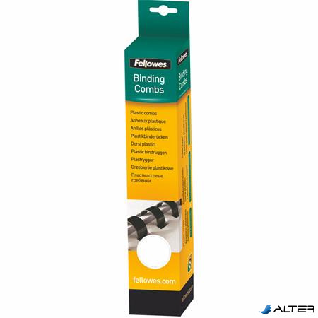 Spirál, műanyag, 12 mm, 56-80 lap, FELLOWES, 25 db, fehér