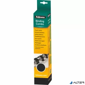 Spirál, műanyag, 12 mm, 56-80 lap, FELLOWES, 25 db, fekete