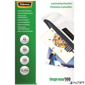   Meleglamináló fólia, 100 mikron, A3, fényes, 100 db, FELLOWES