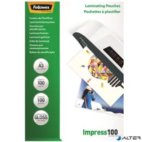  Meleglamináló fólia, 100 mikron, A3, fényes, 100 db, FELLOWES