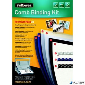 Kezdőcsomag műanyag spirálozáshoz, prémium, 20 dokumentum bekötéséhez, FELLOWES