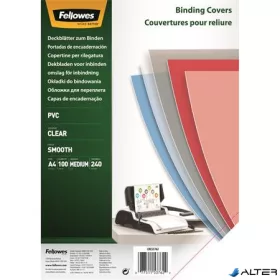 Előlap, A4, 240 mikron, FELLOWES, víztiszta