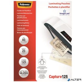 Meleglamináló fólia, 125 mikron, A5, fényes, 25 db, FELLOWES