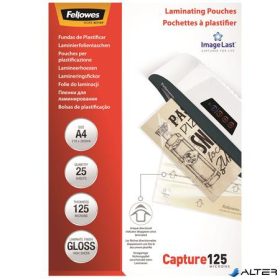 Meleglamináló fólia, 125 mikron, A4, fényes, 25 db, FELLOWES